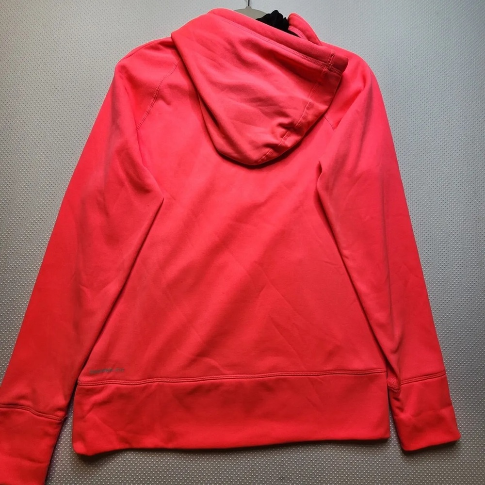 Nike Hoodie Womens XS Pink Sweatshirt Therma Fit Pullover Spell Out Swoosh - Picture 4 of 4